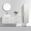 1500mm wall hung modern white bathroom vanity only