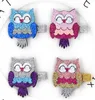 Hot sales baby girl colorful glitter owl hair clip