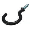size available from 1/2" to 2" black vinyl coated cup hook with shoulder