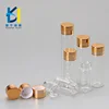 22mm Small Diameter High Borosilicate Glass Tube Glass Bottle With Golden Aluminum Screw Cap 20ml 10ml