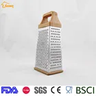 Stainless steel 4 sides cheese grater with wooden handle kitchen tools