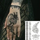 Customizable temporary body art black henna tattoo stickers