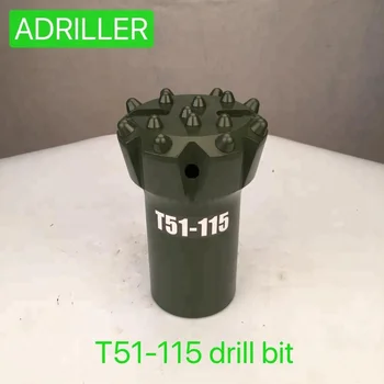 T51-115mm normal skirt drill bit thread button bit