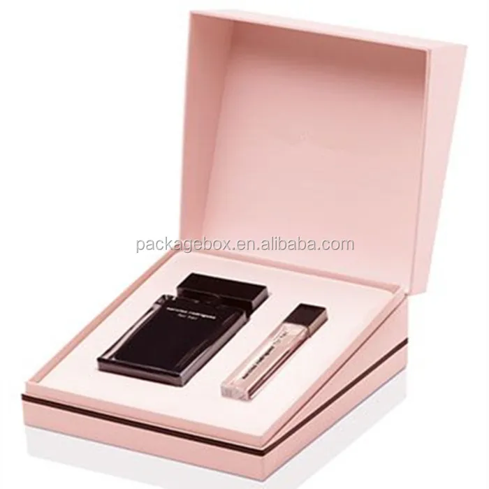 luxury custom paper cosmetic perfume gift set packaging box with