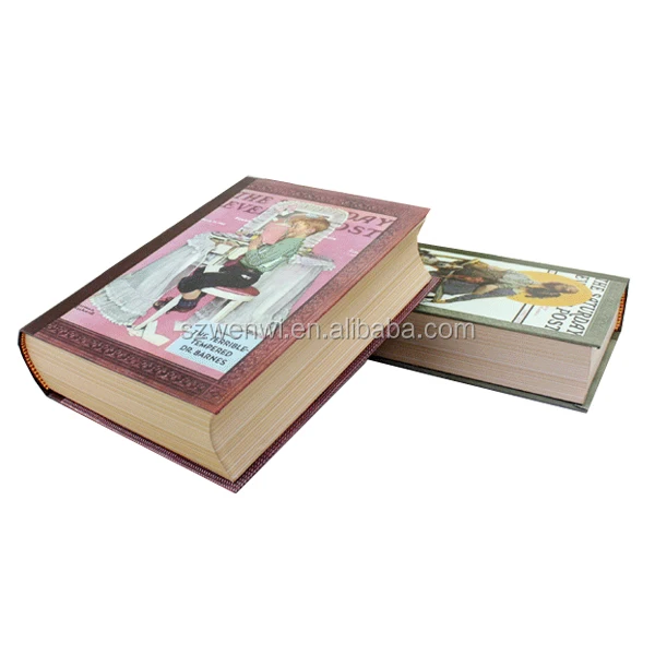custom printed cardboard book shaped gift box for home