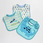 100% cotton terry knitted Baby bib apron embroidery design