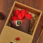 Wholesale valentine's day gift 7 bouquets soap flower gift box artificial flower rose soap flower