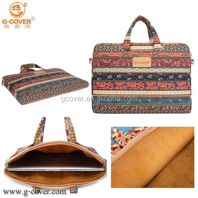canvas fabric 14 inch laptop ultrabook carrying sleeve case bag