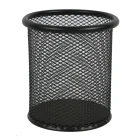 chinese fashion mini office supplies desktop single iron metal mesh pen holder