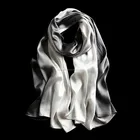 Women silk hijab fashion long shawls custom satin scarves