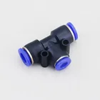 Airtac PE E Type 6mm Tee Tube Pneumatic Connector, Quick Connect Plastic Joints,Air Hose Fittings Types