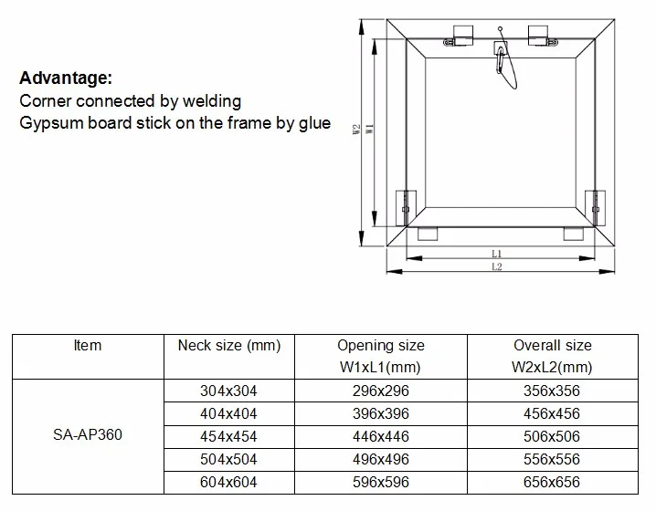 Europe Ceiling Access Panel Without Screws Sa Ap360 Buy Europe