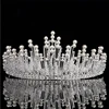 Sliver Baroque Vintage Pearl Crystal Crowns Rhinestone Wedding Bridal Headband Tiara For Women Bride Hair Accessories