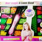 2-1 DIY Fashion giril beauty hair bead threading toys for kids,resin plastic wire beads