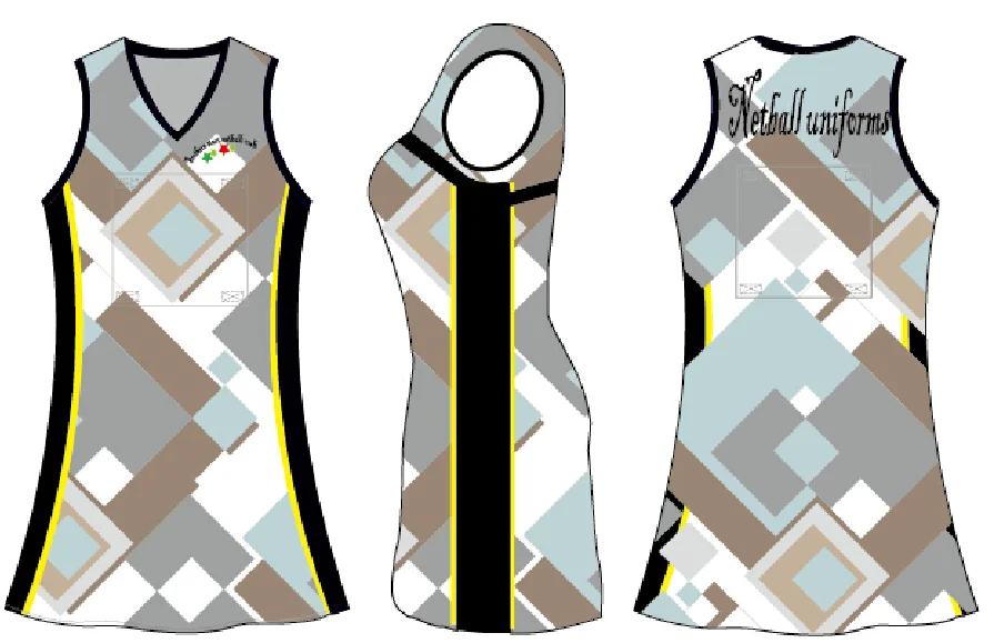 2023 New Design Custom Sublimation Netball Dress Body Suite Wholesale