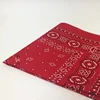 Factory Direct Sale 100% Organic Cotton Red Custom Bandana For Outdoor