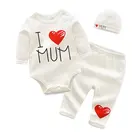 Amazon sale white bodysuit sets wholesale baby clothes from china