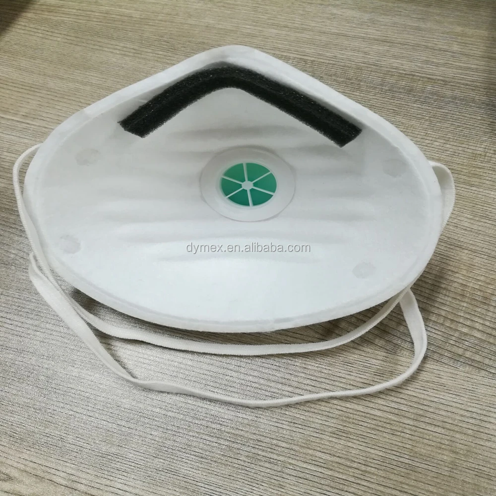 white disposable medical n 95 dust face mask with respirator