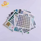 2019 cheap red gold silver blue color round 3d hologram sticker with custom design