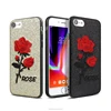 embroid rose with Bling Glitter mobile phone cases for iphone 6 7 8, P9 plus, for galaxy note, galaxy s2