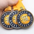 Custom 3D Zinc Alloy Antique Copper Brass Ultra Shaped Metal Basketball Sport Medal With Ribbon
