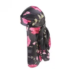 wholesale custom spandex elastic sport du rags silk cap floral bandanas durag cap