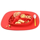Hot Sale Custom Logo Colorful Non-slip BPA Free Silicone Kids Plates And Bowls