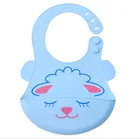 2018 Amazon Hot Customized Logo bibs Waterproof Silicone Baby Bib