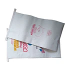25kg white kraft paper laminated pp woven bag plastic paper compound packaging bag for rice grain flour