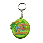 Cheap Custom Rubber Island Keychain Banana Tree Island PVC Keyring