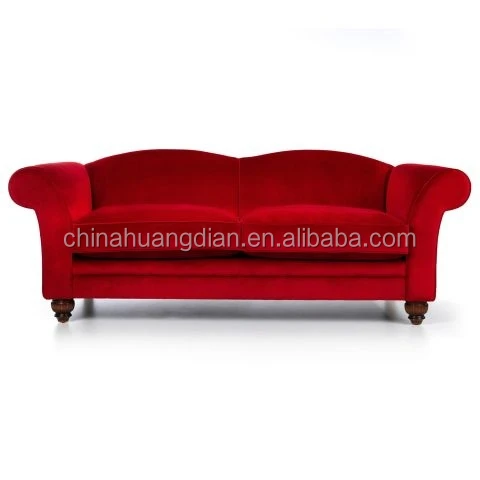 Antigo sofá de veludo vermelho HDS1358