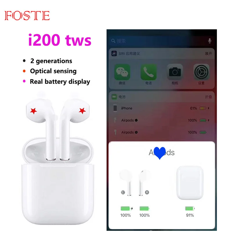 Best Sell In Europe USA 2019 Twin TWS Ear Phones Super Bass Bt V5.0 Headphone Wireless Earbuds TWS i30 Mini Bluetooth Earphones - ANKUX.COM