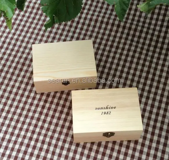 high quality custom pine/mdf small unfinished wooden gift boxes/