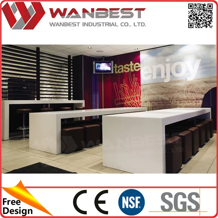 DT-039- White Super Long Kfc Arfitificial Marble  Fast Food Counter Design.jpg