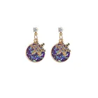 2019 Korean version of fashion personality color crystal snowflake earrings female trend earrings drop for girl