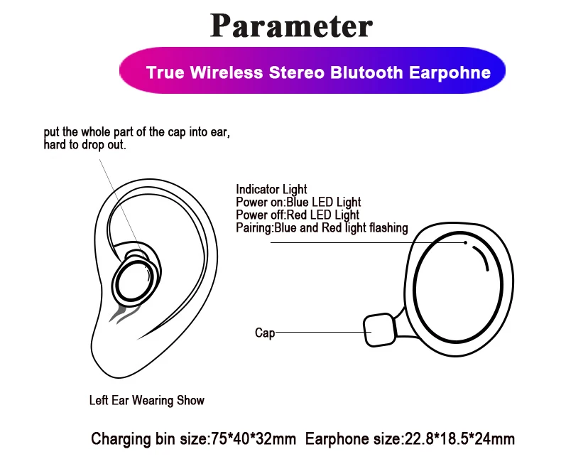 Own Design Elegant Mini Invisible Comfortable TWS Sport Earbuds, Noise Cancelling Hifi Base Music Earphones Headphones Headsets - ANKUX.COM