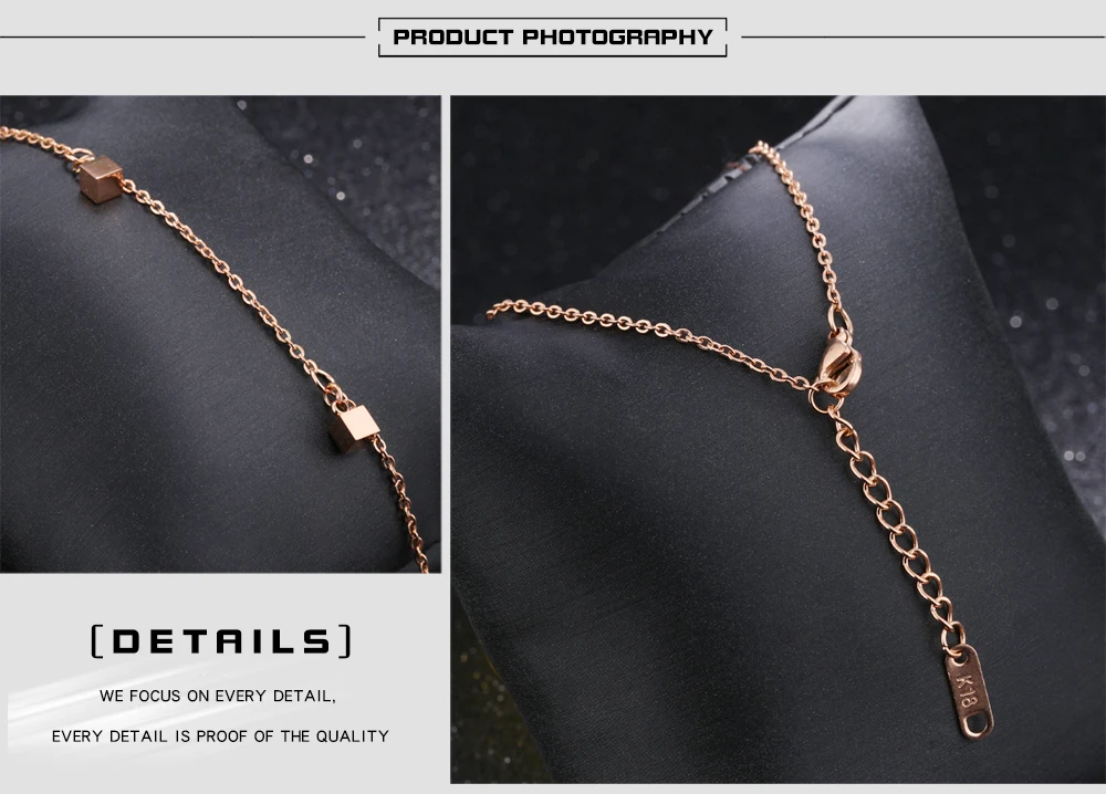  Wholesale Summer Anklet Body Chain Jewelry 18K Rose Gold Plated Stainless Steel Foot Chain Anklet Jewelry 