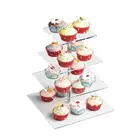 New Arrival Wholesale Custom 4 Tiers Acrylic Wedding Cake Stand