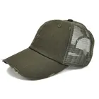 Wholesale -Solid Color Unisex Cotton Casual Trucker Military Cadet Army Hat Baseball Cap Sun Sport Adjustable hat