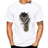 TEEHEART 3D Cute Cat T-shirts Women Summer Tops Tees Print Animal T shirt Men o-neck short sleeve Fashion Tshirts Plus Size
