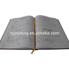 Printing black & white music book, my hot hardcover book with ribbon