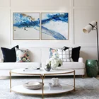 New Design 2 Panel Abstract Canvas Painting for Home Decoration