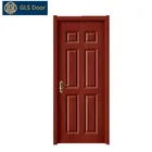 cheap wooden internal door 6 panel interior mdf doors with frame
