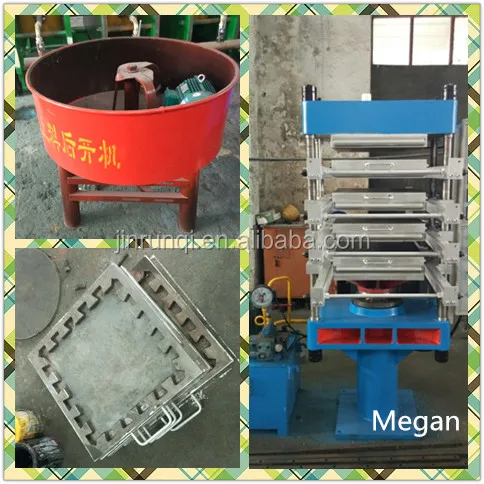 TUV certificate playground rubber tile vulcanizing press machine/recycled rubber tire tiles production line