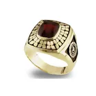 Engagement Jewelry Gold Plated And Ruby Stone Custom Corporate Rings Jewelry