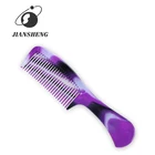 Custom printed three color plastic hair combs wholesale