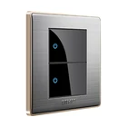BIHU 16amp BS standard silver 2 gang 1 way 2 way light switch electric wall switches home