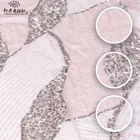 Dresses pink sequin satin beaded crystal lace embroidery fabric