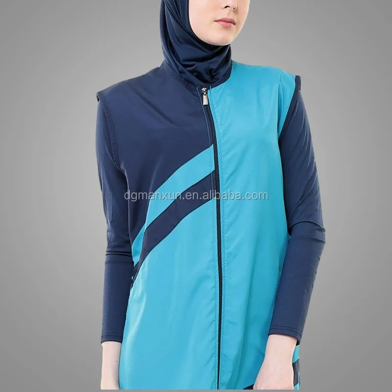 Stitching Color Muslim Lady Clothing Breathable Turkish Women Sportswear 3.jpg