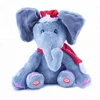 Hot sale Amazon Moving ear Sing Hide-and-seek Elephant Plush toys